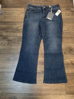 Democracy Distressed Indigo Flare Jeans